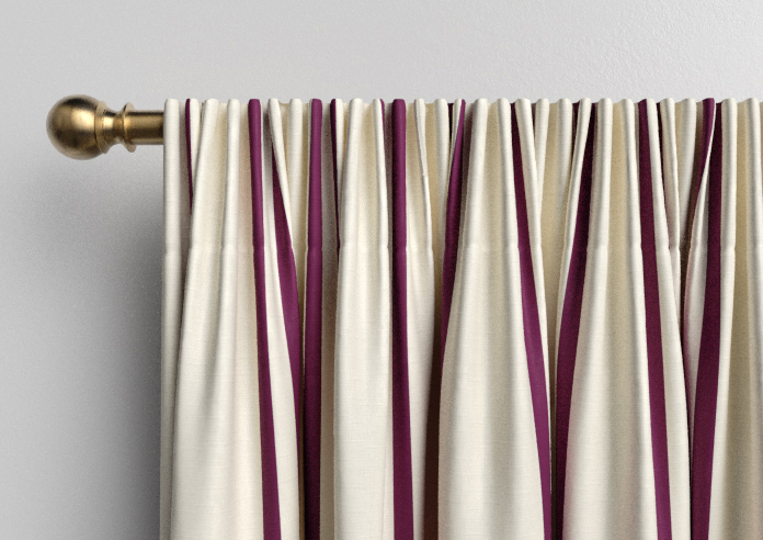 Winnies Stripe, Mulberry - Made to Measure Curtains - Image 9